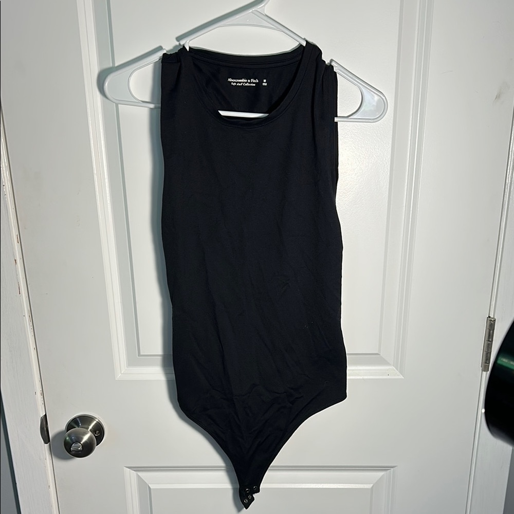 Abercrombie Seamless Fabric Crew Tank Bodysuit White